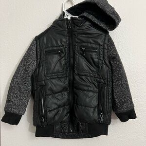 Toddler Puffer bomber Jacket with hoodie